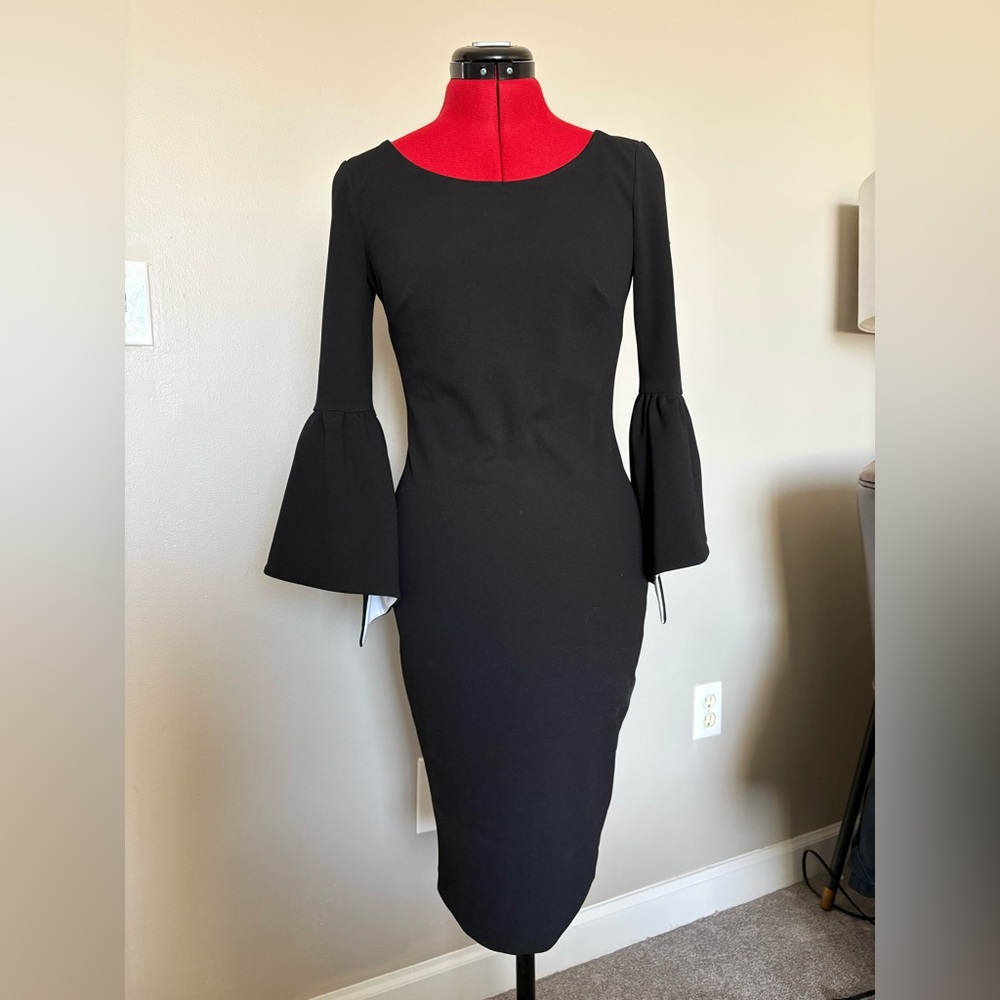 Calvin Klein Black Bell Sleeve Dress